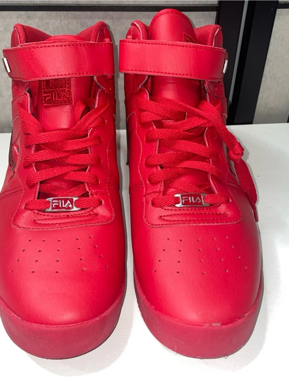 FILA Vulc 13 Chrome All Red High Top Men's Size 10.5 - Like New!